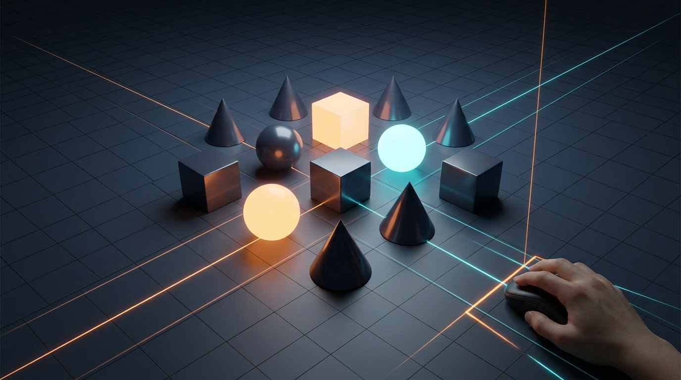 Blender入門：3D空間を自在に操る、画面操作とモード切替の基本